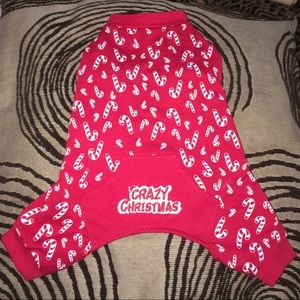 NWOT XS DOG “Crazy Christmas” Onesie Pajamas 🎅🏻